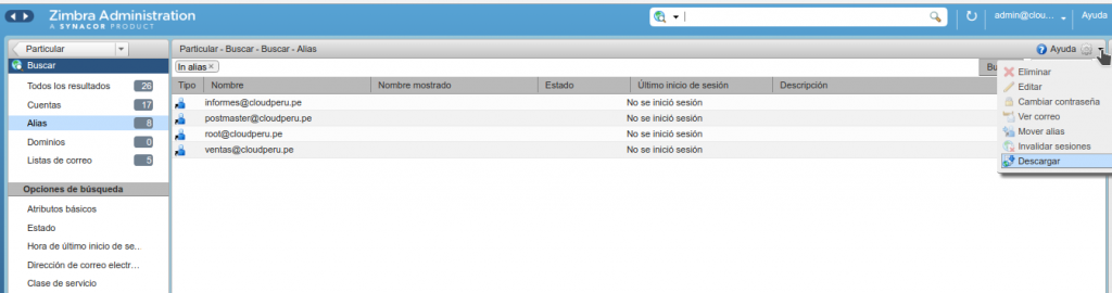 Manual de Zimbra parte III: Administración y Configuración de Zimbra Open  Source Edition Versión 8.6 y 8.7 - Cloud Peru